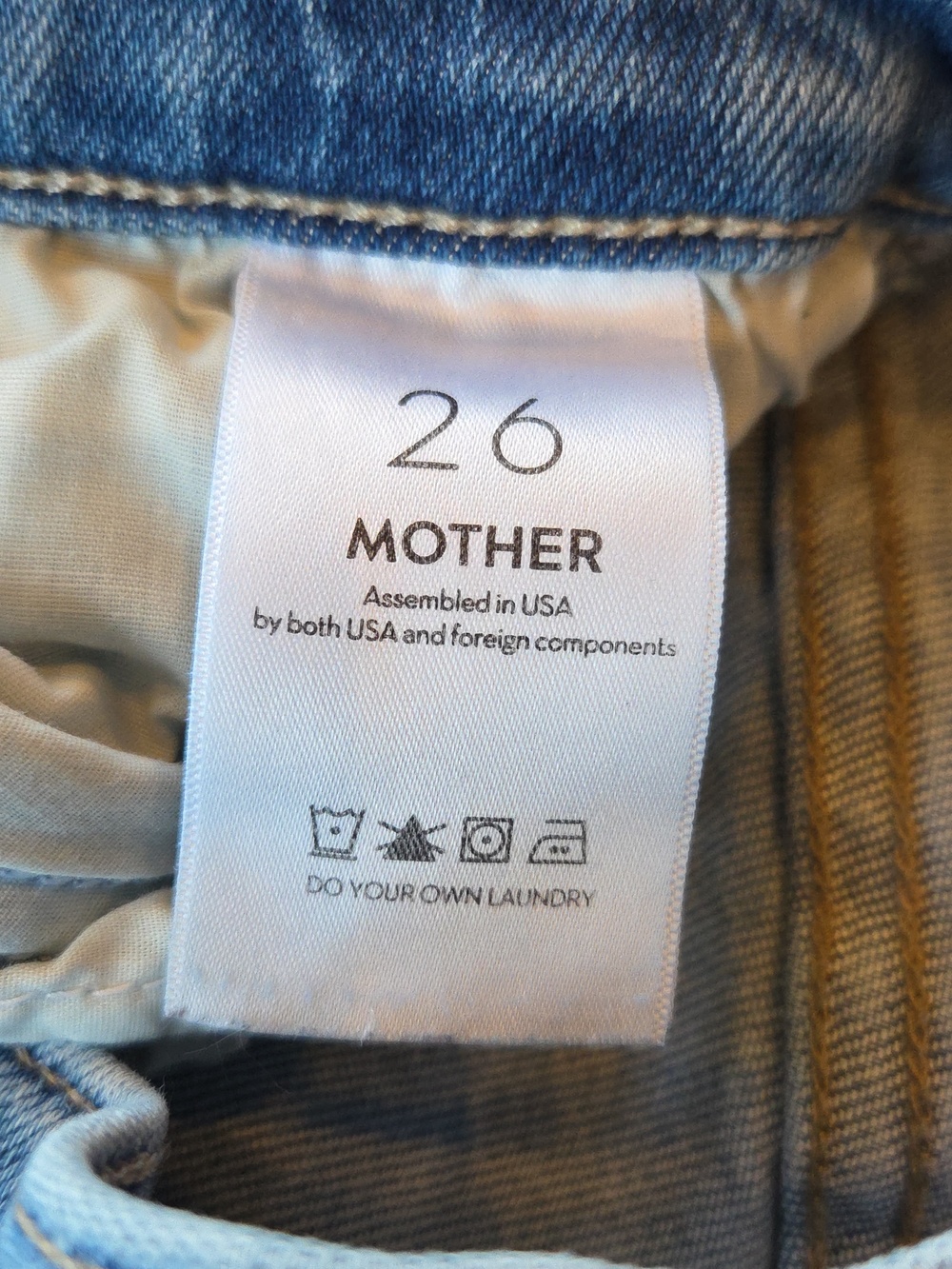 MOTHER Jeans The Runaway Fray High Rise Bootcut Monkey In The Middle Size 26 - Picture 3 of 15